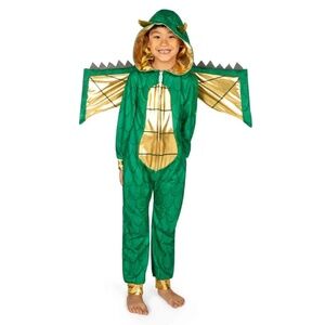 Tipsy Elves Green and Gold Dragon Kids Costume